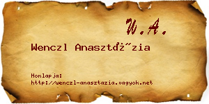 Wenczl Anasztázia névjegykártya